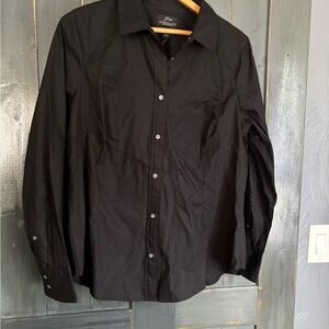 NWT J.Crew Classic Black button down Dress Shirt sz 16
